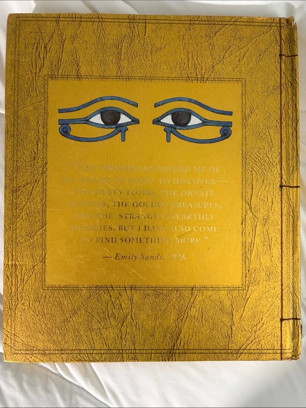 Egyptology Decorative Gold Bird Book Cover - Yellow